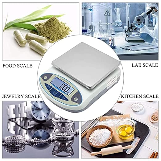 CGOLDENWALL Lab Scale 10kgx0.1g Digital Precision Scale Electronic Balance Laboratory Weighing Industrial Scale Kitchen Counting Scale Scientific Scale Calibrated (10kg, 0.1g)