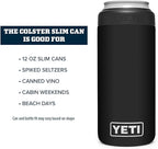YETI Rambler 12 oz. Colster Slim Can Insulator for the Slim Hard Seltzer Cans, Black