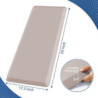 KitchenClouds Kitchen Mat Cushioned Anti Fatigue Kitchen Rug 0.8inch Water Resistant Non Slip Kitchen Rugs and Mats Standing Desk Mat Comfort Floor Mats for Kitchen Sink Office (17.3"x39",Khaki)