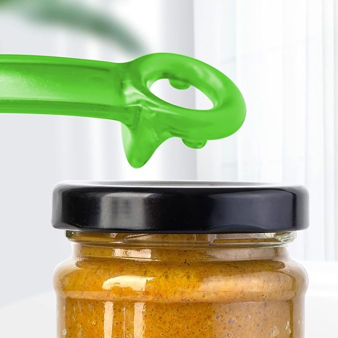 1 Pack Green Jar-key Jar Opener The Original Easy Use by Anyone (Transparent)