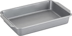 Farberware Nonstick Steel Bakeware Set with Cooling Rack, Baking Pan and Cookie Sheet Set with Nonstick Bread Pan and Cooling Grid, 10-Piece Set, Gray