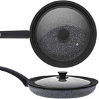 Universal Lid for Pots,Pans and Skillets - Tempered Glass with Heat Resistant Silicone Rim Fits 8", 8.5" and 9.5" Diameter Cookware,Black