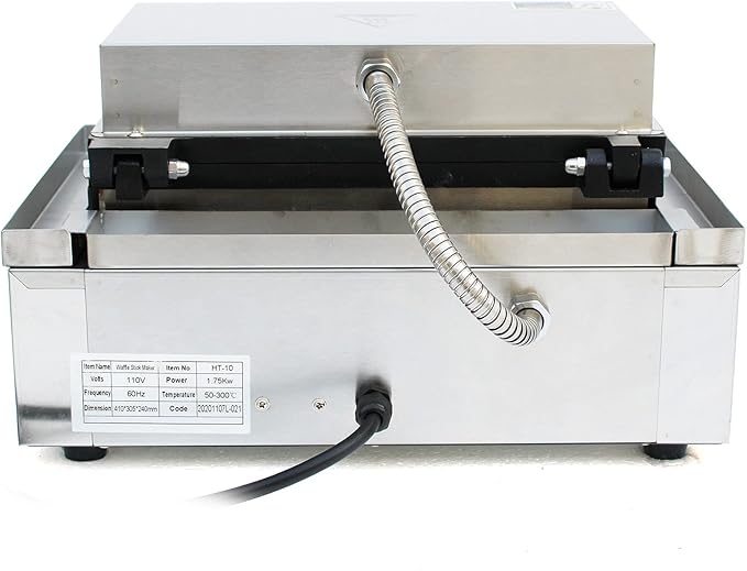 10pcs Commercial Waffle Maker Electric Waffle Machine 110V Temperature 122-572℉,No-Stick Belgian Waffle Baker for Restaurant and Home Use