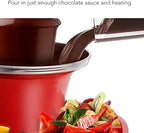 Irishom Three Layer Chocolate Sauce Fountain Detachable Mini Chocolate Sauce Melt Fondue for Party Games Night Xmas