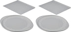 Farberware GoldenBake Nonstick Baking Sheet and Pizza Crisper Pan Set, 2 Piece, Gray (Pack of 2)