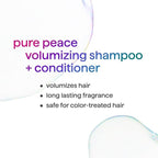 Method Volumizing Shampoo, Pure Peace with Rose, Peony, and Pink Sea Salt Scent Notes, Paraben and Sulfate Free, 14 oz (Pack of 1)