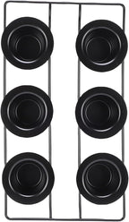 TOPINCN 6 Cup Popover Pan, Non Stick Carbon Steel Bakeware for Muffins Popovers, with Wire Rack for Even Baking and Easy Cleanup