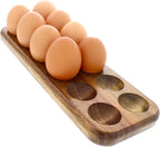 GUI'S CHICKEN COOP Egg Tray - Rustic Wooden Egg Holder For Eggs Usable in Kitchen Refrigerator, or Countertop for Display or Storage - Easy to Clean… (12 Eggs)