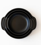 Santo Banko Ware Au Gratin Dish for One Person Capacity 13.5 fl oz (400 ml) Heat Resistant Ceramic Oven Safe Direct Fire Microwave Dishwasher Safe Stackable Black Made in Japan