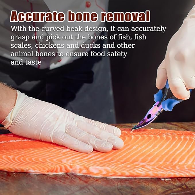 ZORZA 1Pcs Premium Fish Bone Pliers Sharp Fish Deboning Tool Ideal for Fish Scaling & Removing Pin Bones Must-Have Kitchen Gadget for Chefs & Seafood Lovers