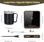 VOBAGA Coffee Mug Warmer &15oz Mug Set for Desk, Smart Coffee Cup Warmer for Office Home with 5 Temp Settings, Coffee Warmer with 2-12H Auto Shut Off, for Candles Coffee Cocoa Milk, Coffee Accessories