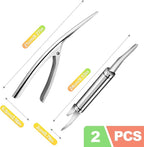 ZukoCert 2 Pack Shrimp Deveiner Tool - Stainless Steel Shrimp Peeler and Cleaner Knife - Professional Seafood Prawn Peeling Gadget for Kitchen Preparation, Lobster, and Crab
