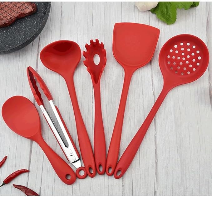 Kitchen Utensils Set Non-stick Kitchenware Cooking Tools Spoon Soup Ladle Spatula Shovel Accessories(E)