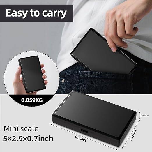 Gram Scale- 500g Ultra-Precise Digital Scale .01 Gram Accuracy for Jewelry, Diamonds, Gold & Silver, Portable Pocket Scale with LCD Display, Tare Function - Perfect for Jewelers & Collectors