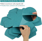 BYKITCHEN Pot and Pan Protectors, Set of 12 and 3 Different Sizes, Larger & Thicker Felt Pan Protector Pads, Cyan Pot Separators Protectors for Stacking and Protecting Your Cookware