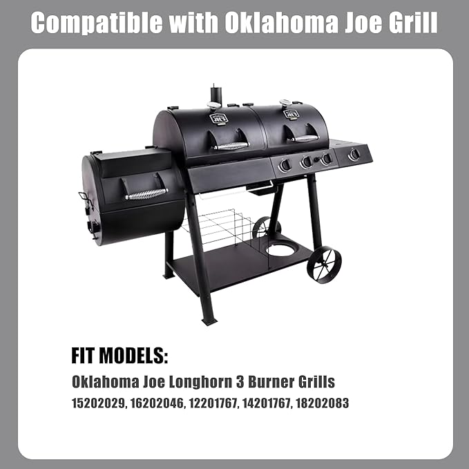 SafBbcue Full Size Griddle Inserts for Oklahoma Joes Longhorn Smoker Grill 15202029 16202046 1767150 Flat Top Griddle for Chargriller 5050 5650 3008 Member's Mark GR2234801-MM-00, Carbon Steel