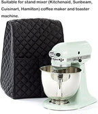Evermarket Stand Mixer Dust Proof Cover with Pocket and Organizer Bag for Kitchenaid,Sunbeam,Cuisinart,Hamilton Mixer (Black)