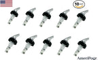 Measured Pourer - Liquor Bottle Pourers - Collared -(10pk) Made 100% In The USA. Bar Spouts That Don't Leak - No Cracks, Just A Perfect Cocktail Pour Everytime. Great for Wine Too! (.75)