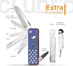 ROXON S503G Flex Companion Tool Modular Design and Adjustable Pocket Tool, Pre-Installed with 8 Essential Tools (1/4" Bit Driver, D2 Blade, Screwdriver, Taper Saw, Scissors, etc.)（US Version）
