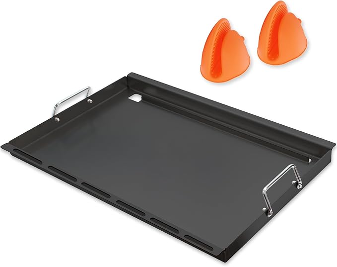 SafBbcue 97888 Full Size Griddle Inserts for Monument 24367 24633 13892 17842 35633 41847NG Grill Flat Top Griddle for Monument Replacemnt Parts 35633G 35633B D405 D425, Carbon Steel