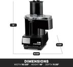 Waring Commercial WFP14SC 3.5 Quart Continuous Feed Food Processor, 1 HP Motor, Extra Large Feed Tube, Patented LiquiLock Seal Bowl System, Includes 3.5 Quart Clear Cutter/Mixer Bowl, Grating, Shredding, Slicing, Whipping Disc and a Standard S blade fo...