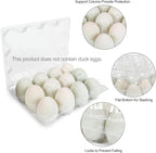 50 Pack Large Plastic Egg Cartons - 1 Dozen Clear Duck Egg Tray - Reusable Egg Storage Holder for Refrigerator, Family Pasture, Duck Farm, Market Display