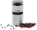 Electric Coffee Grinder Spice Grinder - Stainless Steel Blades Grinder for Coffee Bean Seed Nut Spice Herb Pepper, Brushed Stainless Steel Texture and Transparent Lid