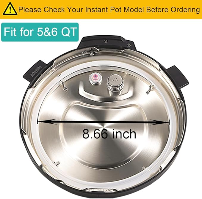 2-Pack Sealing Ring for Instant Pot 6 Quart, Food-grade Silicone Replacement Parts for Instant Pot 6 Qt, BPA-Free Accessories for Instant Pot, Lid Gasket Seal Sealing Ring for Instantpot 5&6 Qt, Clear