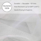 Japanese Rice Cooker Net Sushi Rice Net Mesh Polyester Napkin Reusable Made in Japan (L Size (40"x40")) White