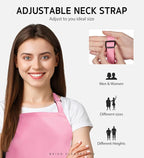 Syntus 12 Pack Bib Apron, Unisex Aprons Adjustable Waterdrop Resistant with 2 Pockets Cooking Kitchen Apron for Chef, BBQ Drawing Apron Bulk, Multi-Color