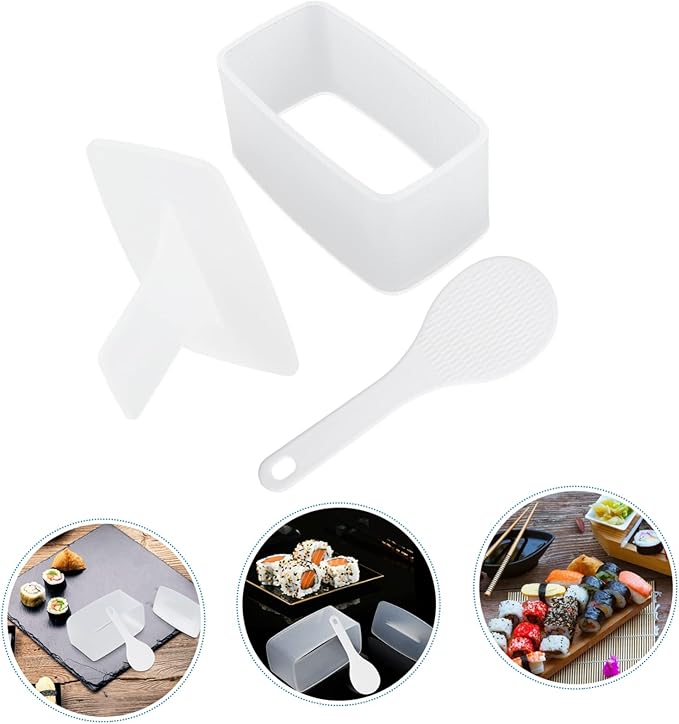 LIFKOME 2Sets Rice Ball Molds DIY Sushi Maker Kitchen Tool Food Grade Easy to Use for Bento Fun Sushi Making Gadget for Creative Meal Prep