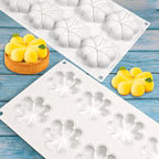 Flower Donut Silicone Mold Fondant Cake Mold DIY Chocolate Baking Tools Cake Decoration Accessories Bakeware (Flower A_11.8 x6.88 x0.8inch)