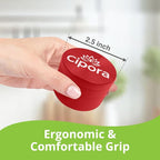 2.5" Manual 3-Piece Zinc Grinder with Large Bottom Chamber (Red)