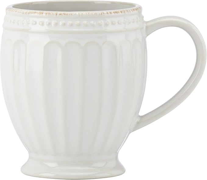Lenox 895722 French Perle Groove Mugs, Set Of 4
