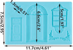 Door Window Frame Silicone Molds Nordic House Fondant Chocolate Molds for Cake Decorating Cupcake Topper Candy Gum Paste Polymer Clay