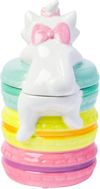Silver Buffalo Disney The Aristocats Small Sculpted Ceramic Snack Jar Featuring Marie, 4” x 4.85” x 7.3”