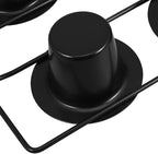 Nonstick Thick Carbon Steel 6-cup Muffin Pan Deep Baking Tray for Oven Pudding Popover Baking, Black Sturdy Bakeware for Muffins and Cupcakes