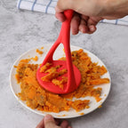 UPKOCH Silicone Potato Masher Small Kitchen Tool Baby Food Smasher Tool Vegetable Ricer Comfortable Grip Red Ideal for Mashing Potatoes Fruits and Vegetables