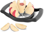 Newness Apple Cutter Slicer, 12-Slice Durable Heavy Duty Corer, Greatly Quicken Slicing Divider, Wedger, Fruits & Vegetables Slicer for Apple, Pear and More, Black