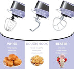 Multifunctional Stand Mixer, 6 in 1 Stand Mixer, 6.3Qt Tilt-head, Standing Mixer with Stainless Steel Bowl, Meat Grinder, Juice Blender, for professional Baking and Most Home Cooks, Purple