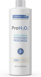 ProH2O2 3% Food Grade Hydrogen Peroxide – Natural Cleaner & Disinfectant – Suitable for Household Use – Ideal for Cleaning, Sanitizing & Gargle – 32 fl oz (Refill)