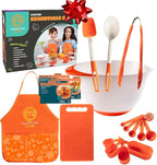 MasterChef Junior Cooking Essentials Set - 9 Pc. Kit Includes Recipes, Apron, Cutting Board, Mixing Bowl, Measure Cups, Spoons, Homemade Holiday Gifts