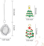 Christmas Stainless Steel Mesh Tea Infuser, 2.1 inch Tea Ball with Christmas Tree Pendant Tea Strainer Tea Diffuser Tea Steeper for Filtering Tea,Tea Infusers for Loose Tea(Christmas Tree, 2PC)