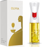 FLAIROSOL OLIVIA SIGNATURE Advanced Kitchen Oil Sprayer Technology, Fine Mist & Portion Control, Refillable Glass Olive Oil Cooking Spray Bottle for Air Fryer, Salad, BBQ, 130ml (Golden Leaves)