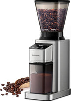 SHARDOR Professional Conical Burr Coffee Grinder, Coffee Bean Grinder with 48 Grind Settings for Espresso, Drip & French Press, Upgraded Anti-Static Technology, Precision Timer, Stainless Steel
