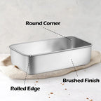 Leonyo 8 Pack Loaf Pans for Baking Bread, 9x5IN Stainless Steel Loaf Bread Pans Set for Homemade Meatloaf, Bananas, Brownies, Lasagnas, Dishwasher Oven Safe