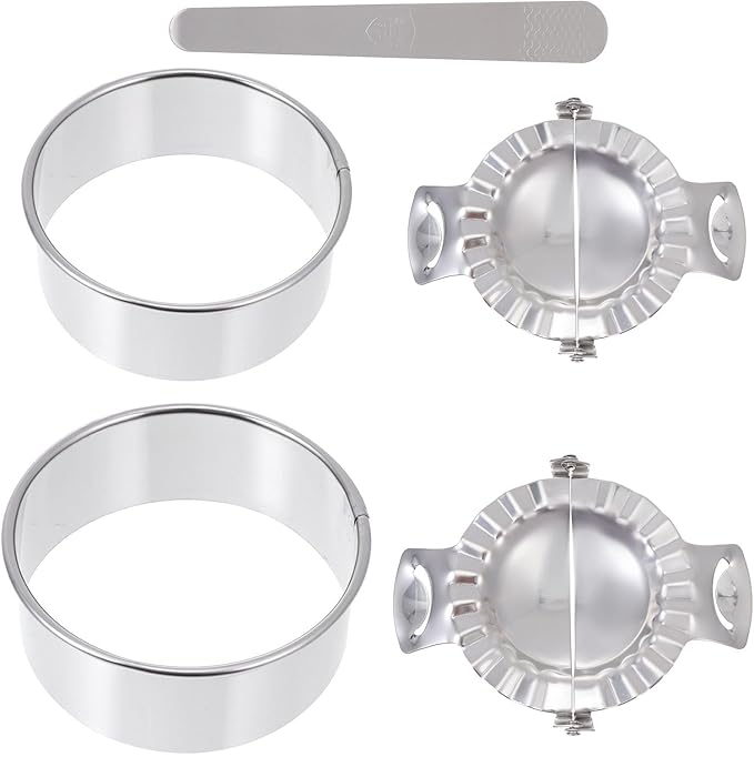 Dumpling Tool Set Stainless Steel 5pcs Dumpling Mold Cutter and Stuffing Spoon Kit for Kitchen Utensils Food-grade Cooking Gadget