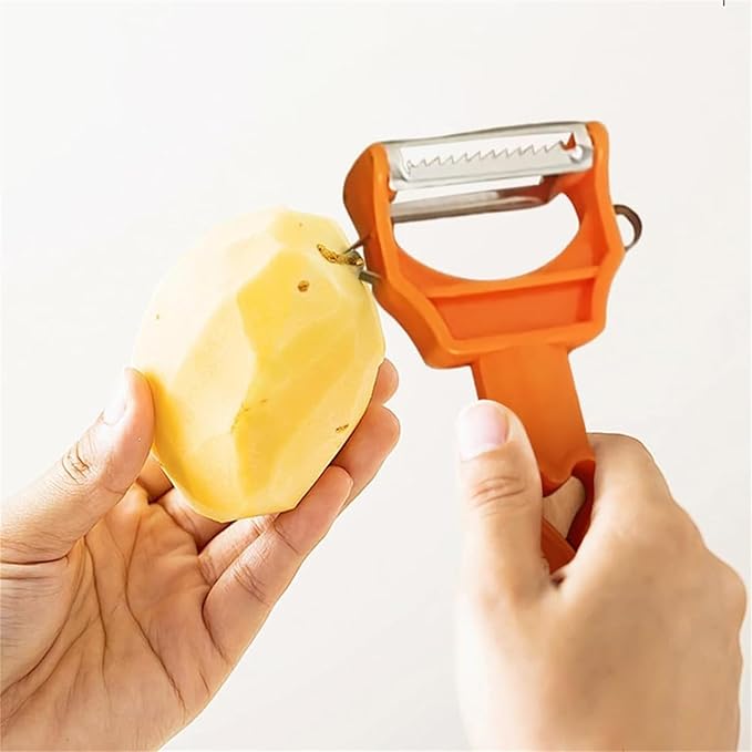 Pelador Multifuncional 2-En-1, Multi Cutter and Julienne Set with Grating Plate, Multifunctional Kitchenware Set, For Fruits and Vegetables (1pcs)