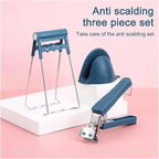 3 in 1 Anti-Scald Kitchen Tool Set, Non-Slip Bowl Gripper Plate Lifter Resistant Mitt for Cooking Steaming Serving, Kitchen Gadget(Glove)
