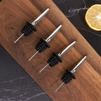 Pafusen 12 Pack Liquor Bottle Pourers, Liquor Pour Spout for Liquor Bottles, Stainless Steel Olive oil Dispenser Spout, Alcohol Pourer Spouts Dust Caps Covers, Sliver